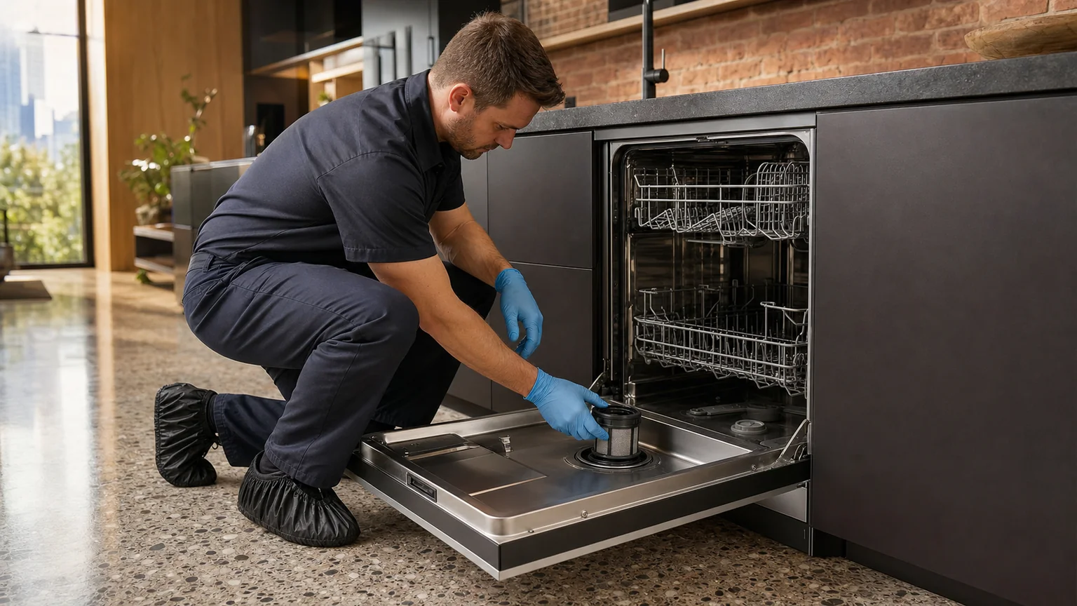 Panel-ready dishwasher service