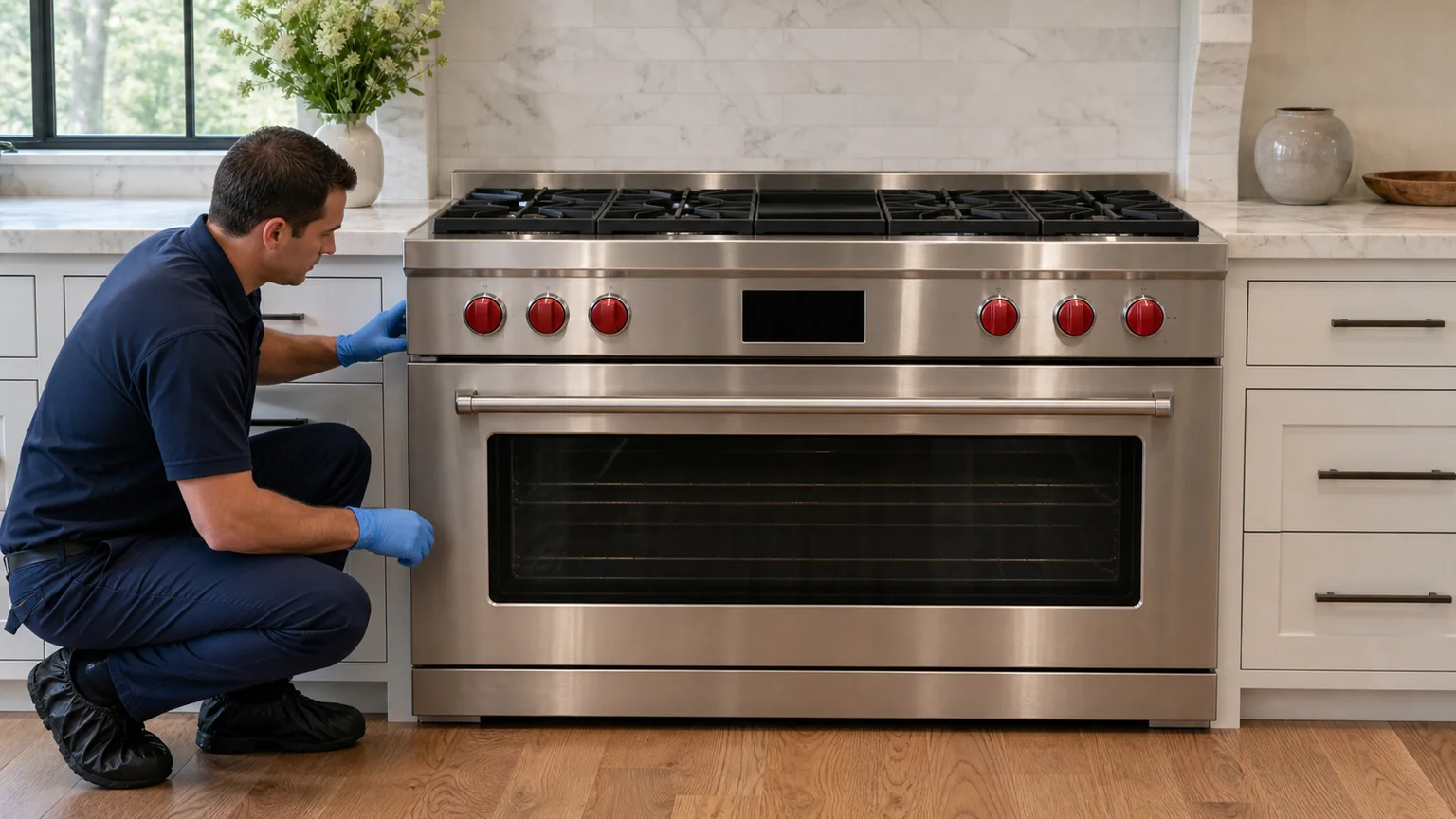 Professional dual-fuel range service